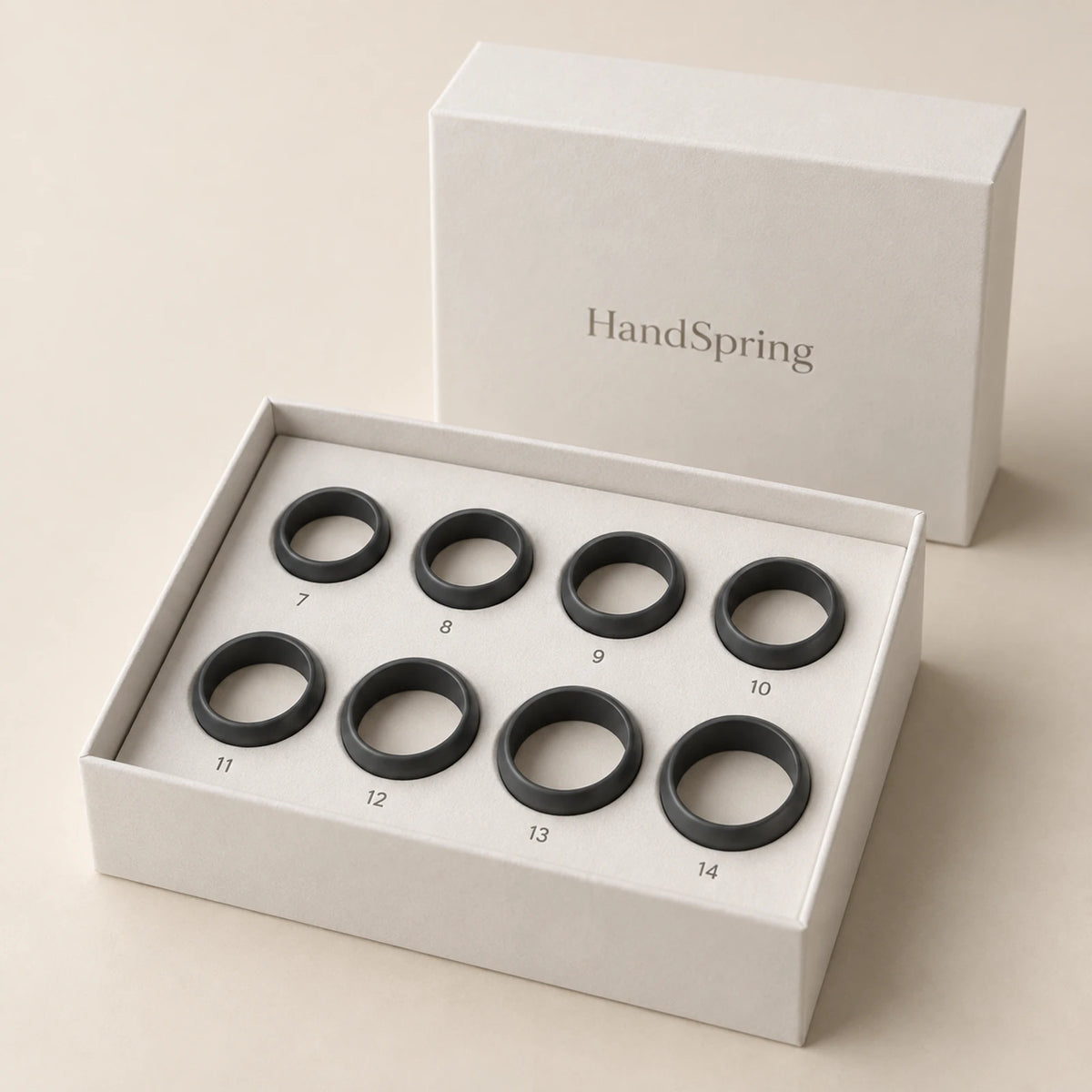 Sizing kit box, open